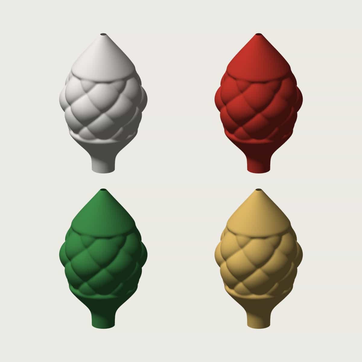 Spiral Christmas Ornament Set (6), image 5 of 6
