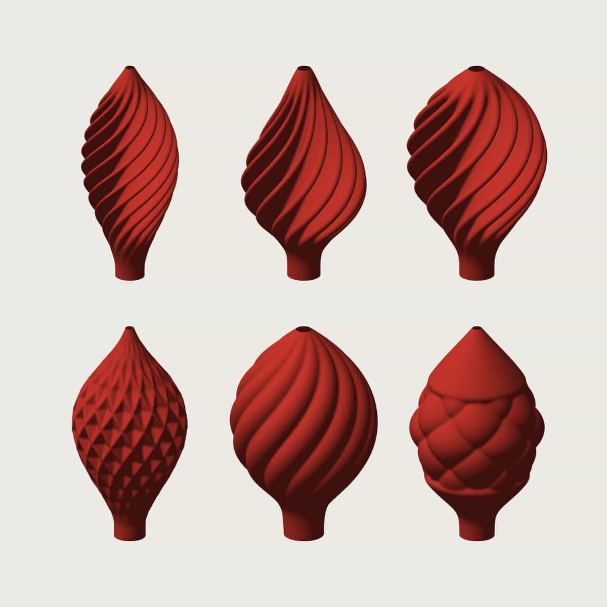 Spiral Christmas Ornament Set (6), image 6 of 6