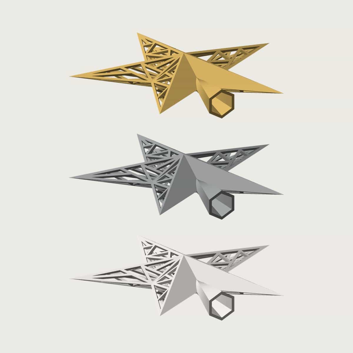 Low Poly Star Tree Topper, image 5 of 5