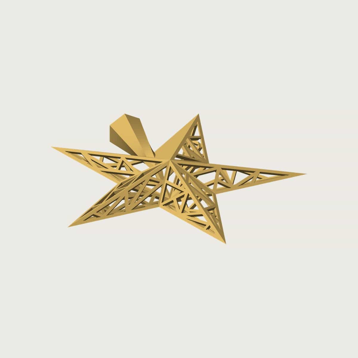 Low Poly Star Tree Topper, image 2 of 5