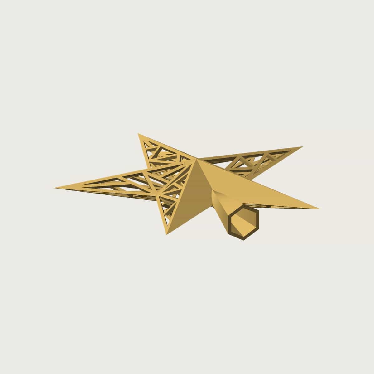 Low Poly Star Tree Topper