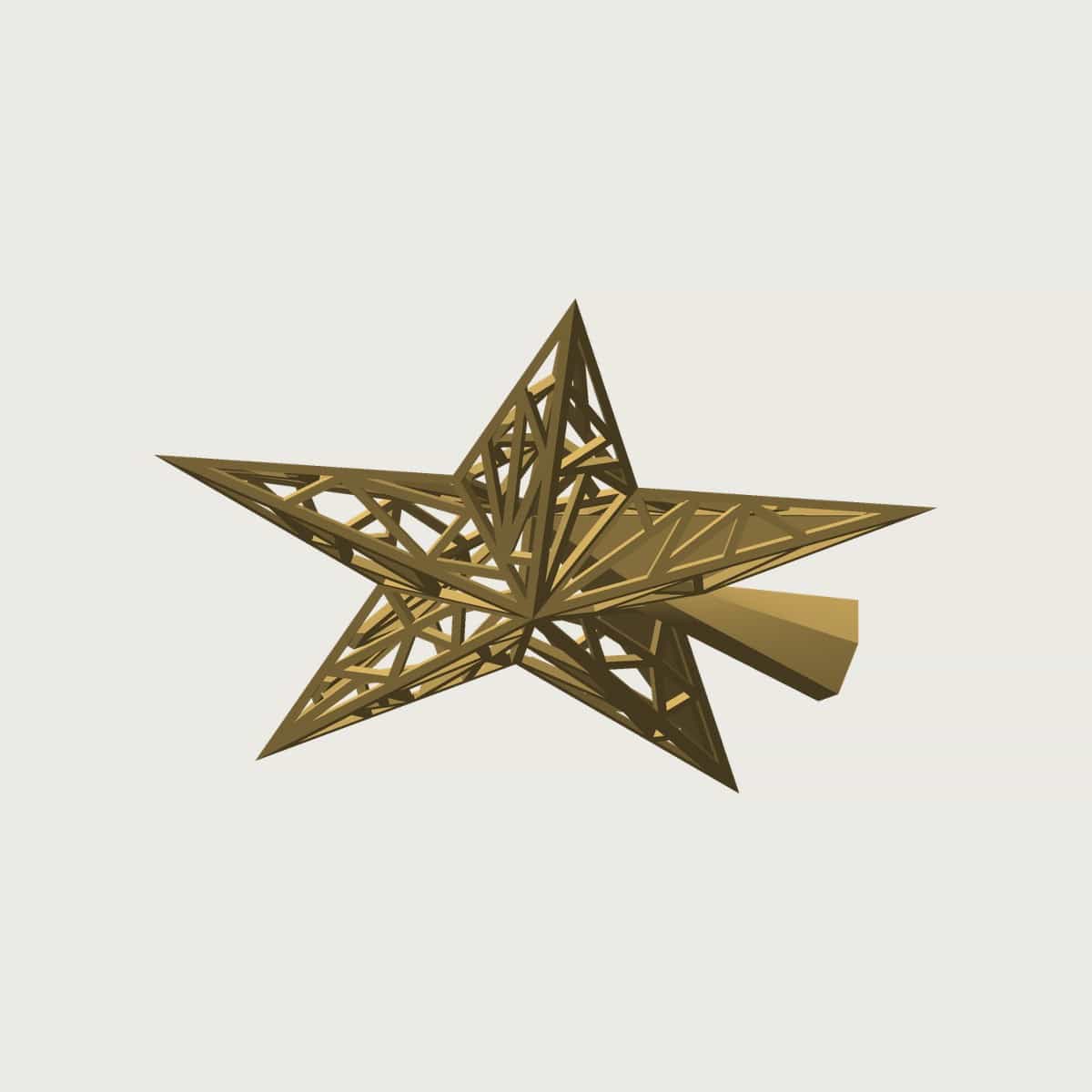 Low Poly Star Tree Topper, image 4 of 5