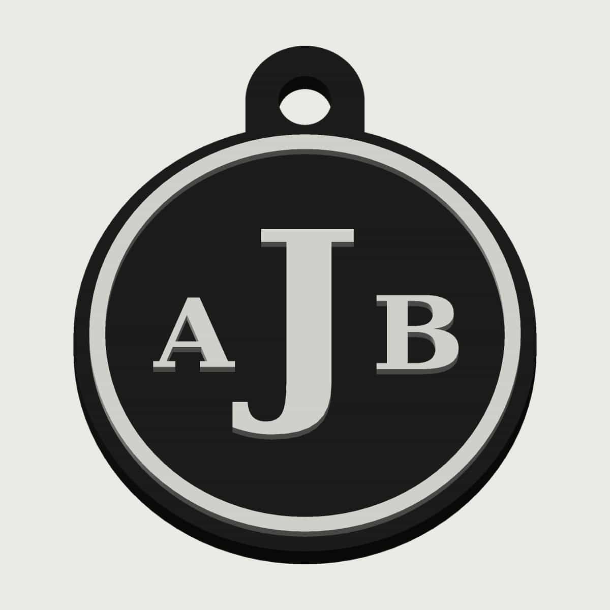 Personalised Monogram Keyring, image 1 of 6