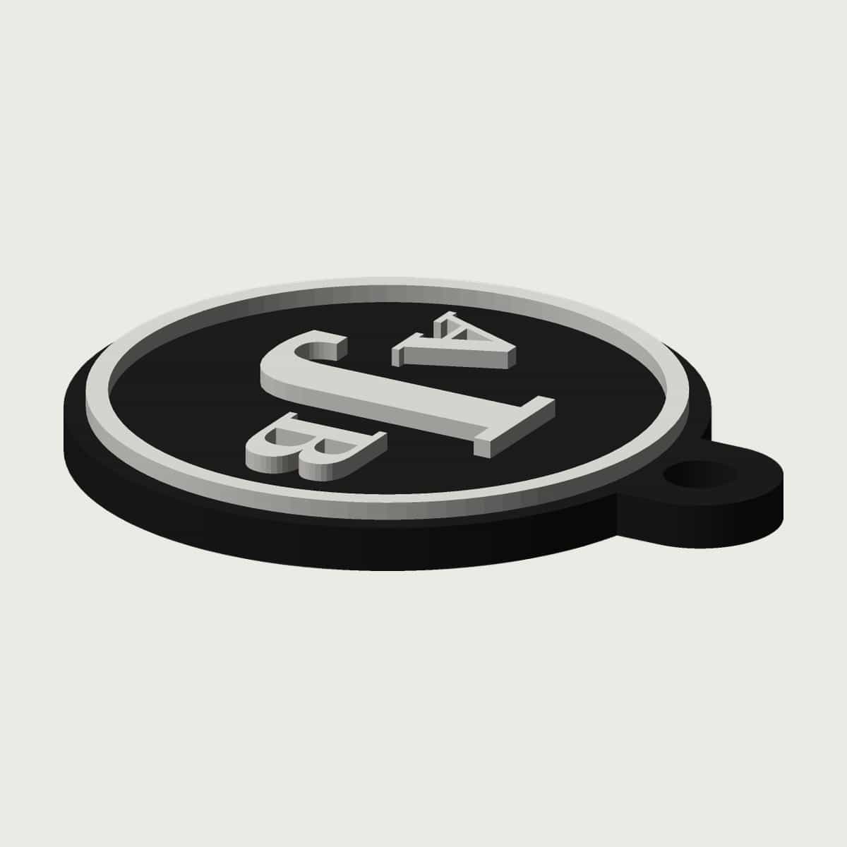 Personalised Monogram Keyring, image 2 of 6