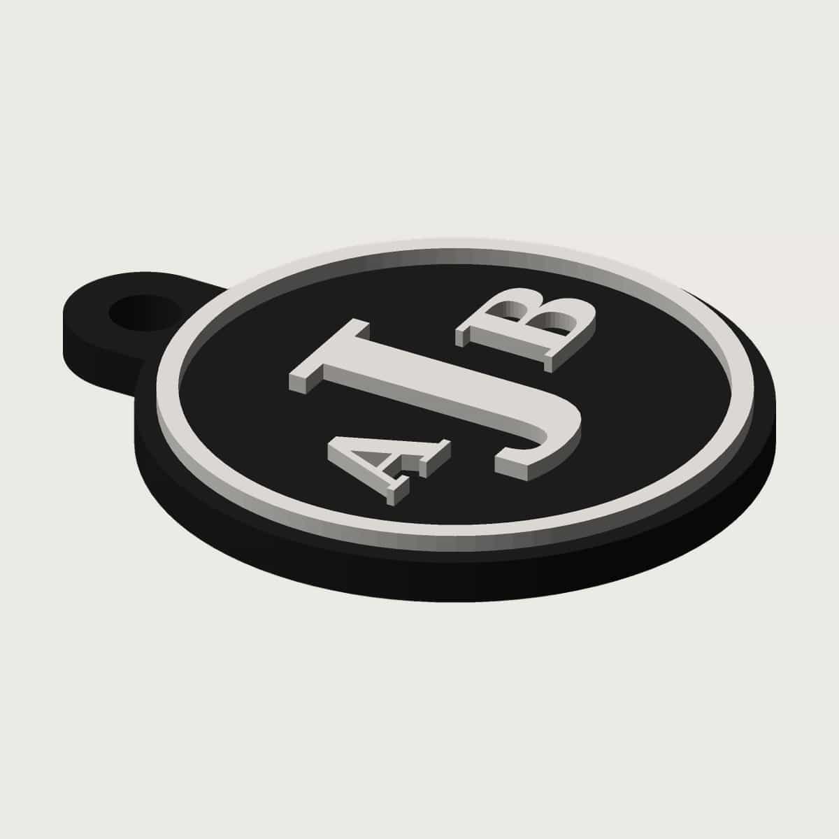 Personalised Monogram Keyring, image 3 of 6