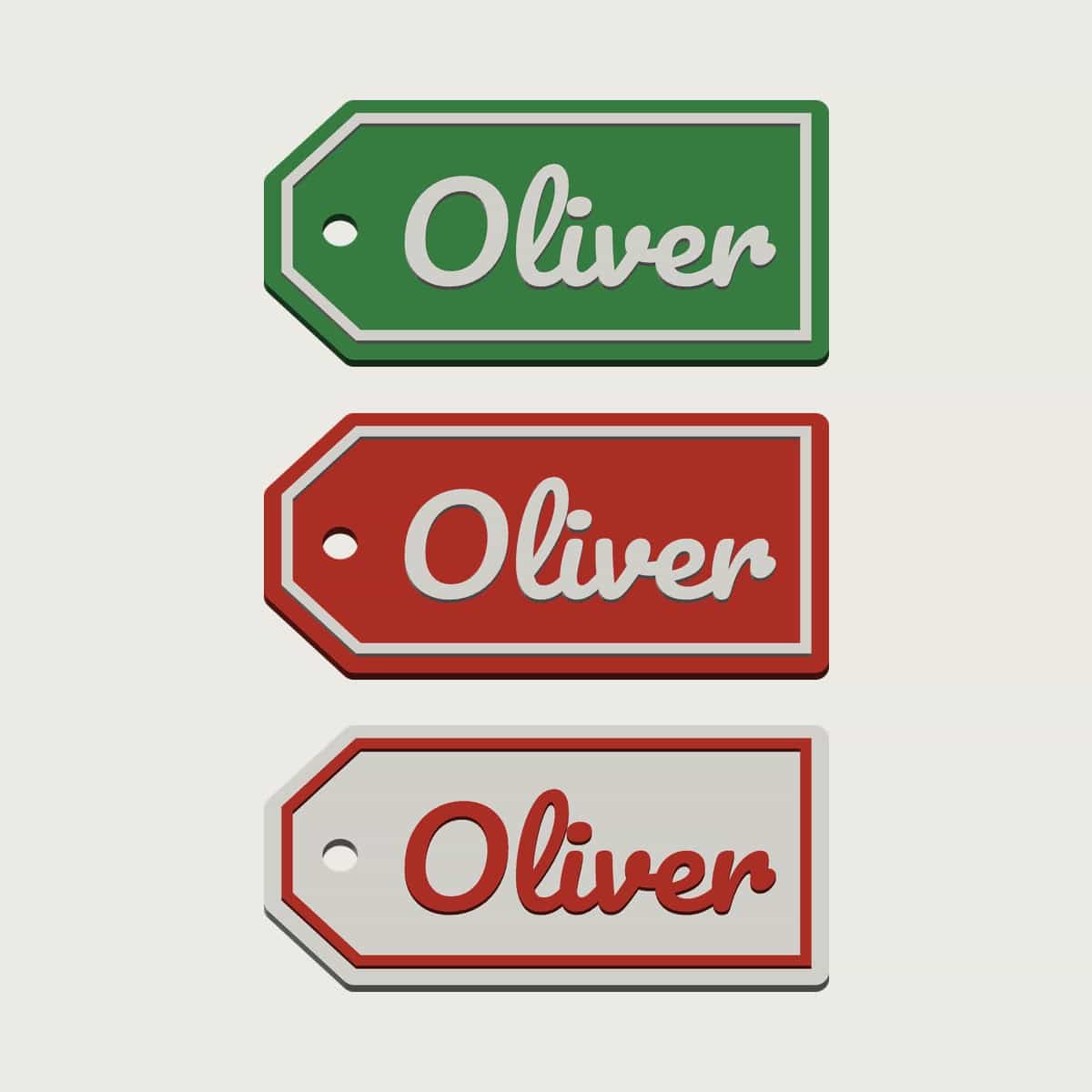 Personalised Stocking Name Tag, image 4 of 4